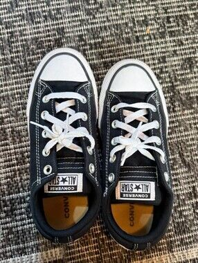 Converse Chuck Taylor All Star Kids Size 3.5 Black Canvas Sneakers Like New